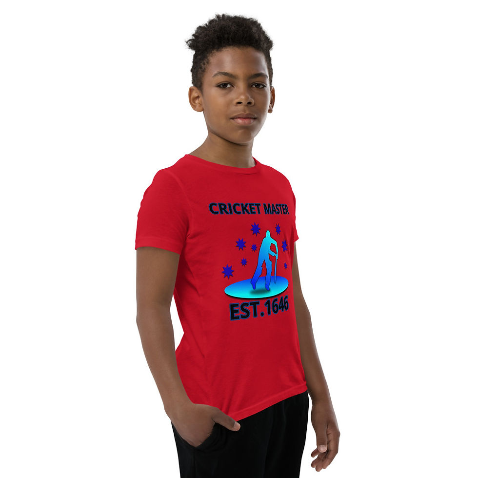Thumbnail: YHWH FOREVER CRICKET MASTER Youth Short Sleeve T-Shirt