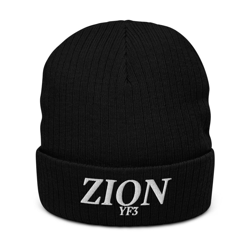 YF3 Embroidered ZION Recycled cuffed beanie