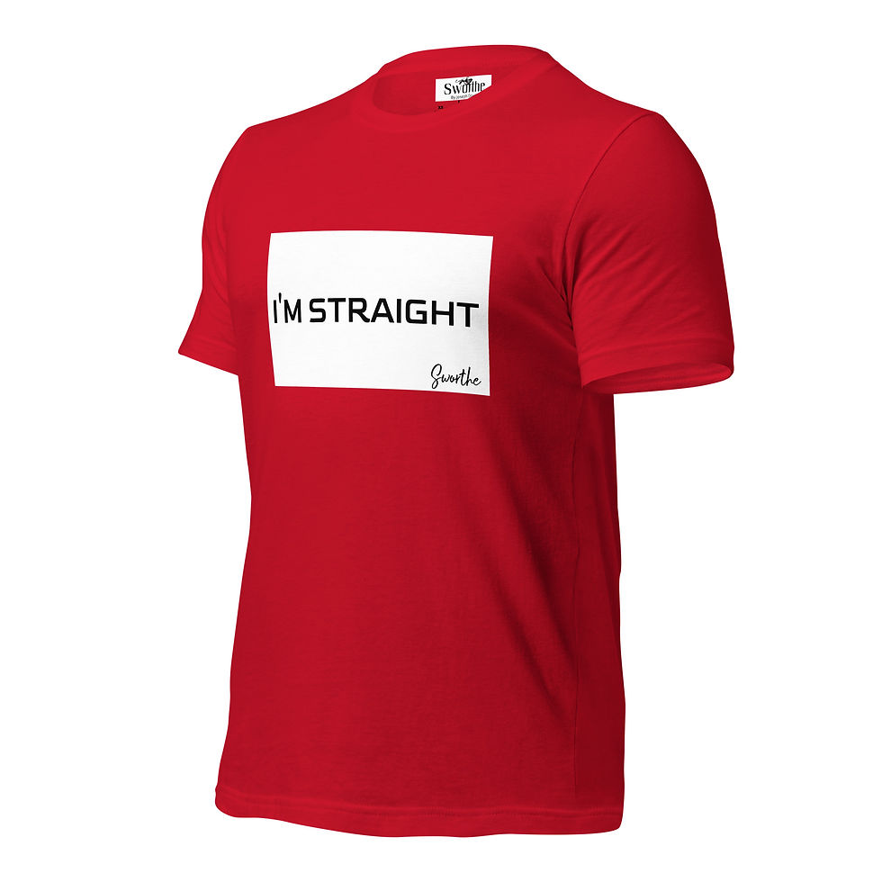 Thumbnail: Sworthe By Joseph Dowdy I'm Straight Unisex t-shirt