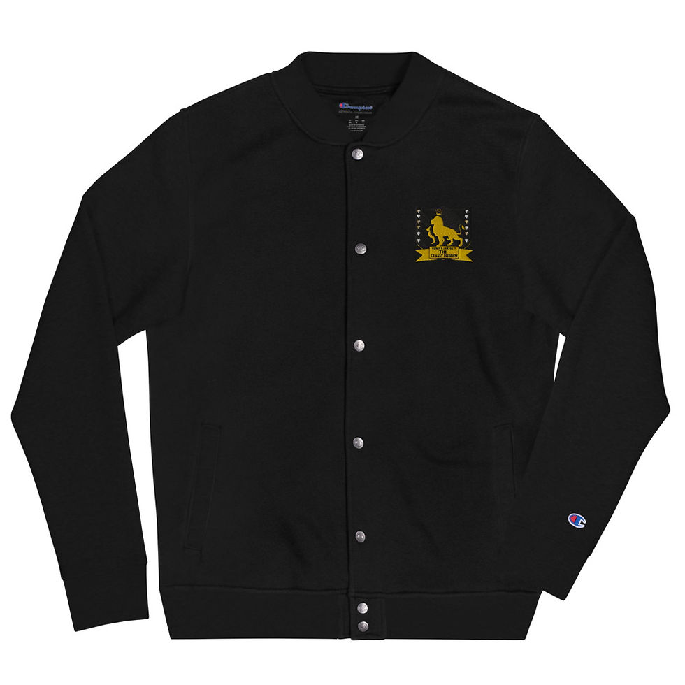 Thumbnail: The Classy Hebrew Embroidered Champion Bomber Jacket