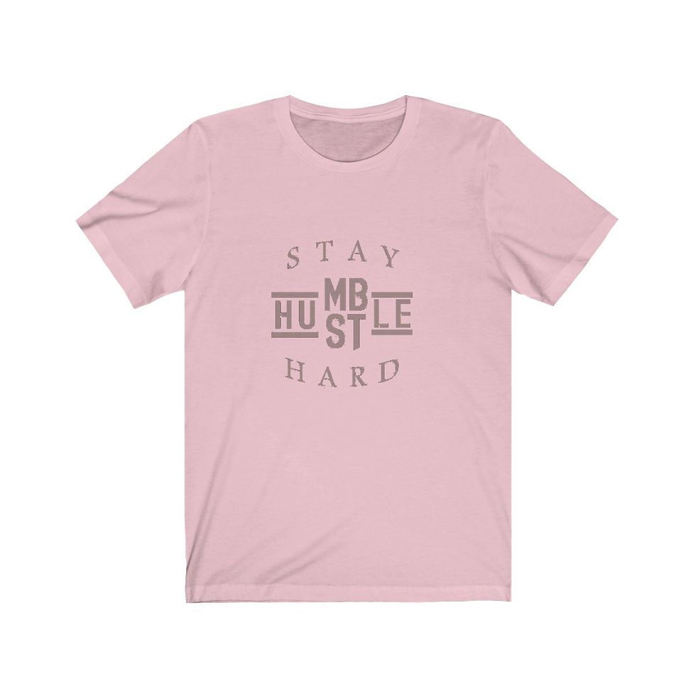 Thumbnail: The Classy Hebrew Stay Humble Hustle Hard Unisex Jersey Short Sleeve Tee