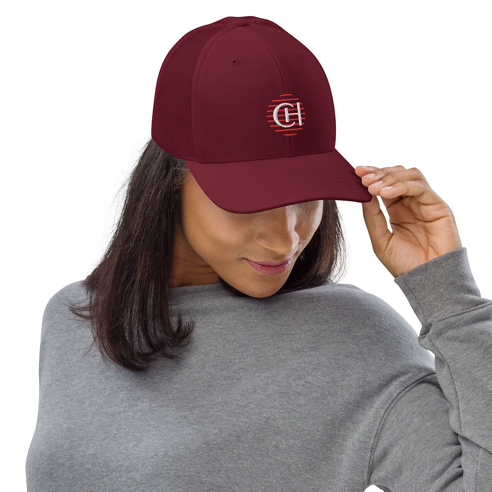 Thumbnail: YF3 The Classy Hebrew Embroidered Logo Trucker Cap