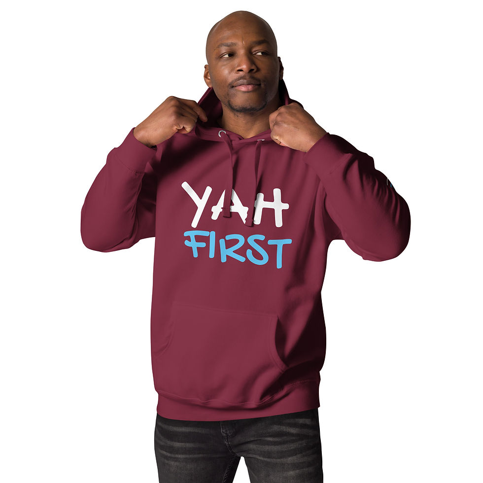 Thumbnail: YF3 The Classy Hebrew YAH FIRST Unisex Hoodie