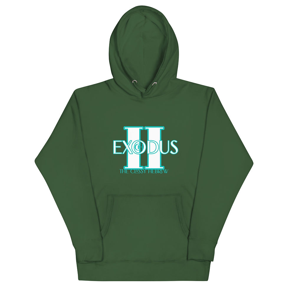 Thumbnail: YF3 The Classy Hebrew Exodus 2 Iris Blue Unisex Hoodie