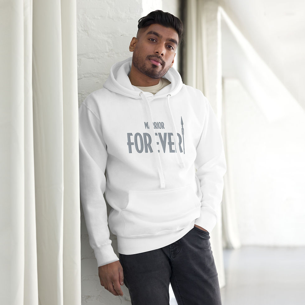 Thumbnail: Sworthe By Joseph Dowdy Warrior Forever Embroidered Unisex Hoodie