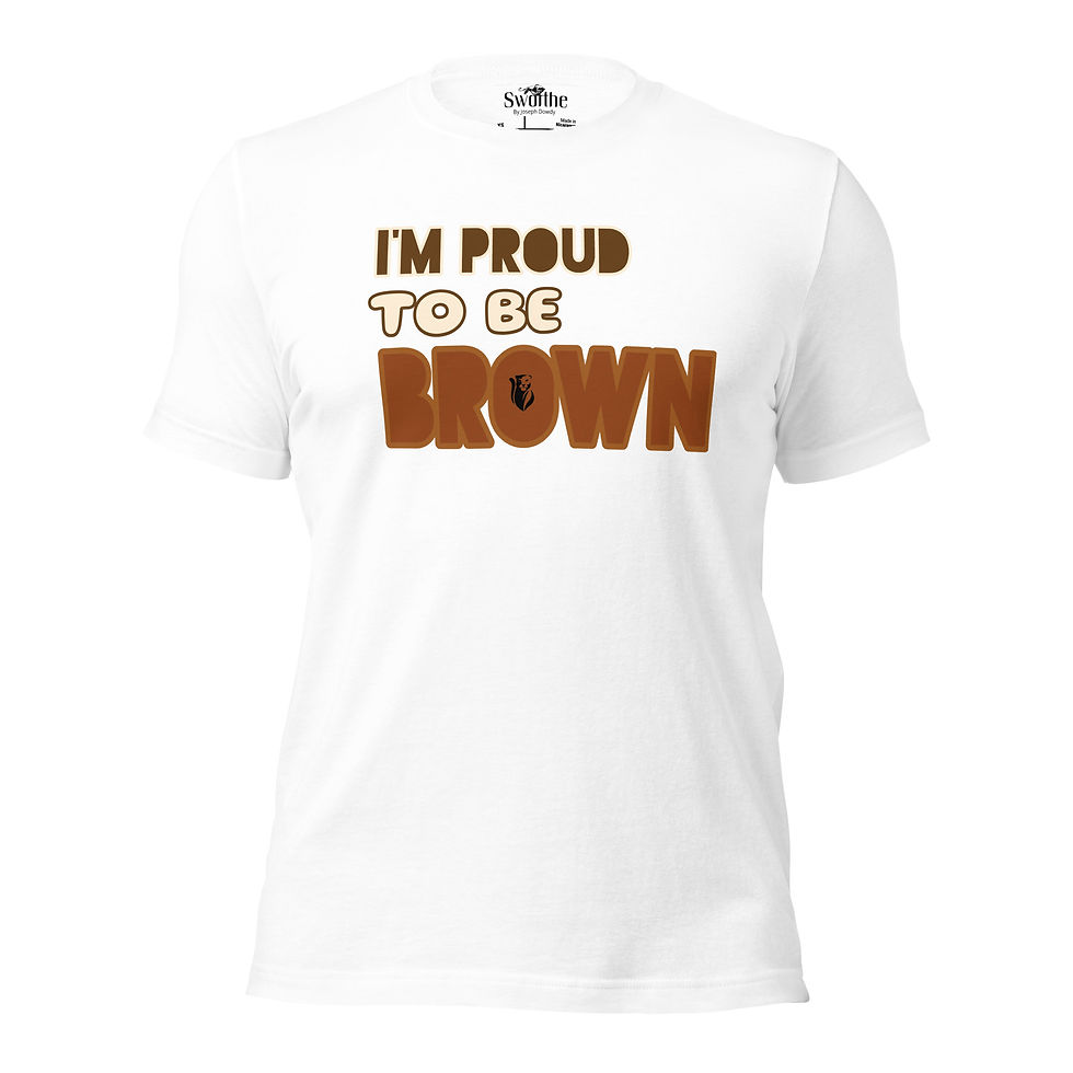 Thumbnail: Sworthe By Joseph Dowdy I'M Proud To Be Brown Unisex t-shirt