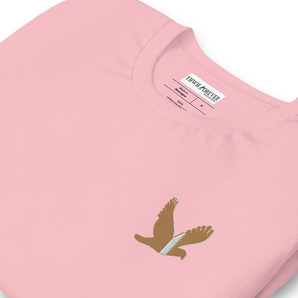 Thumbnail: YHWH FOREVER Embroidered Old Gold Dove Logo Unisex t-shirt