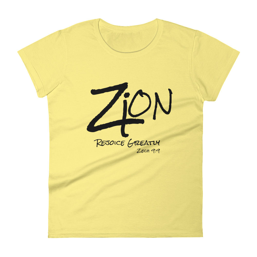 YF3 Zion Zechariah 9:9 Women's short sleeve t-shirt