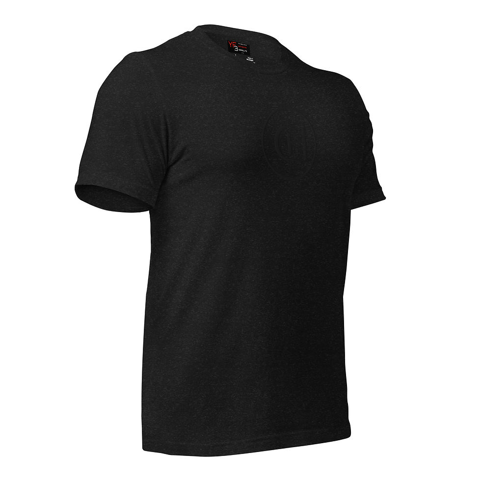 Thumbnail: YF3 The Classy Hebrew Black on Black Embroidered Logo Unisex t-shirt