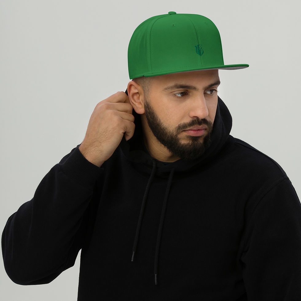 Thumbnail: Sworthe By Joseph Dowdy Green Embroidered Logo Snapback Hat