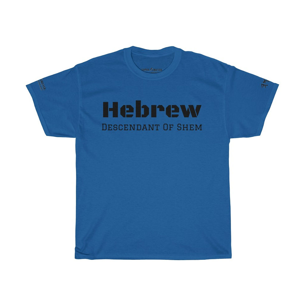 Thumbnail: YHWH FOREVER Shem Hebrew Unisex Heavy Cotton Tee