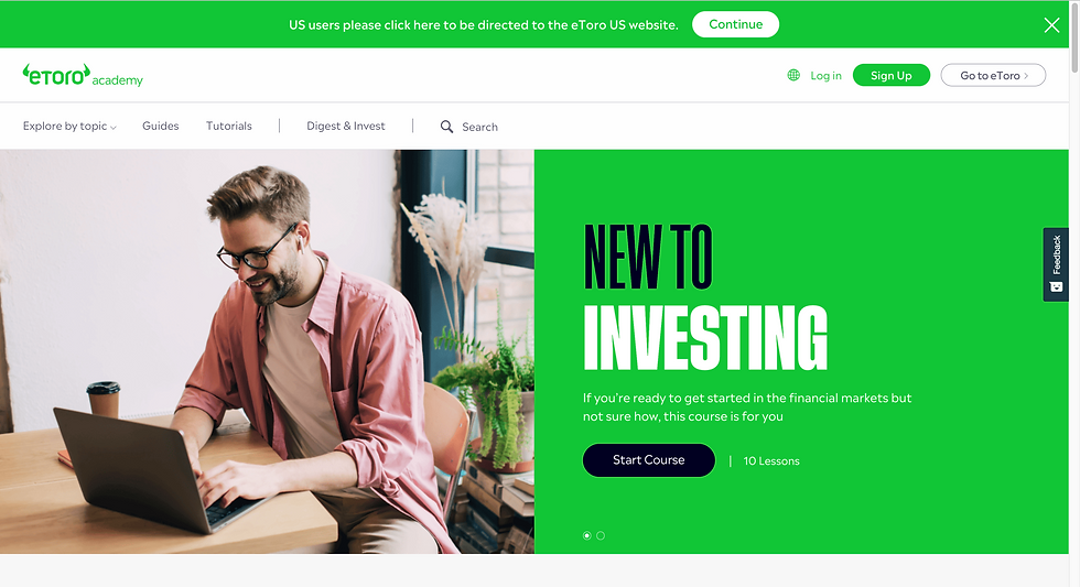 Start your social trading journey with etoro