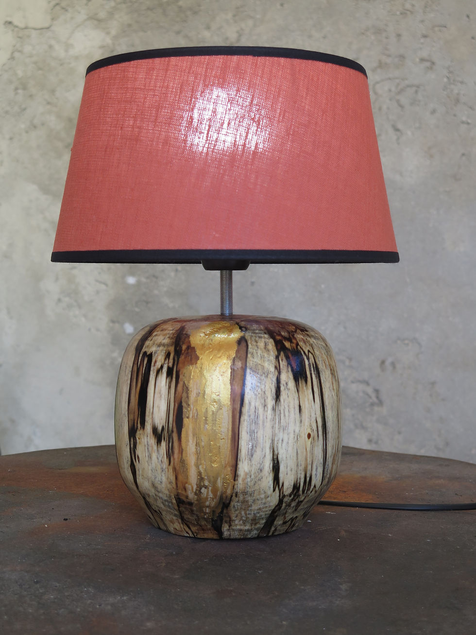 Miniature : Grosse lampe Boule bouleau