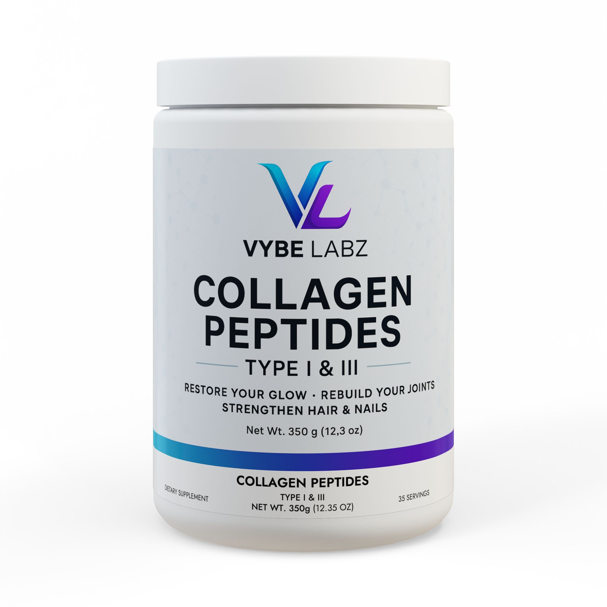 Collagen Peptides Type I & III (35 Servings)