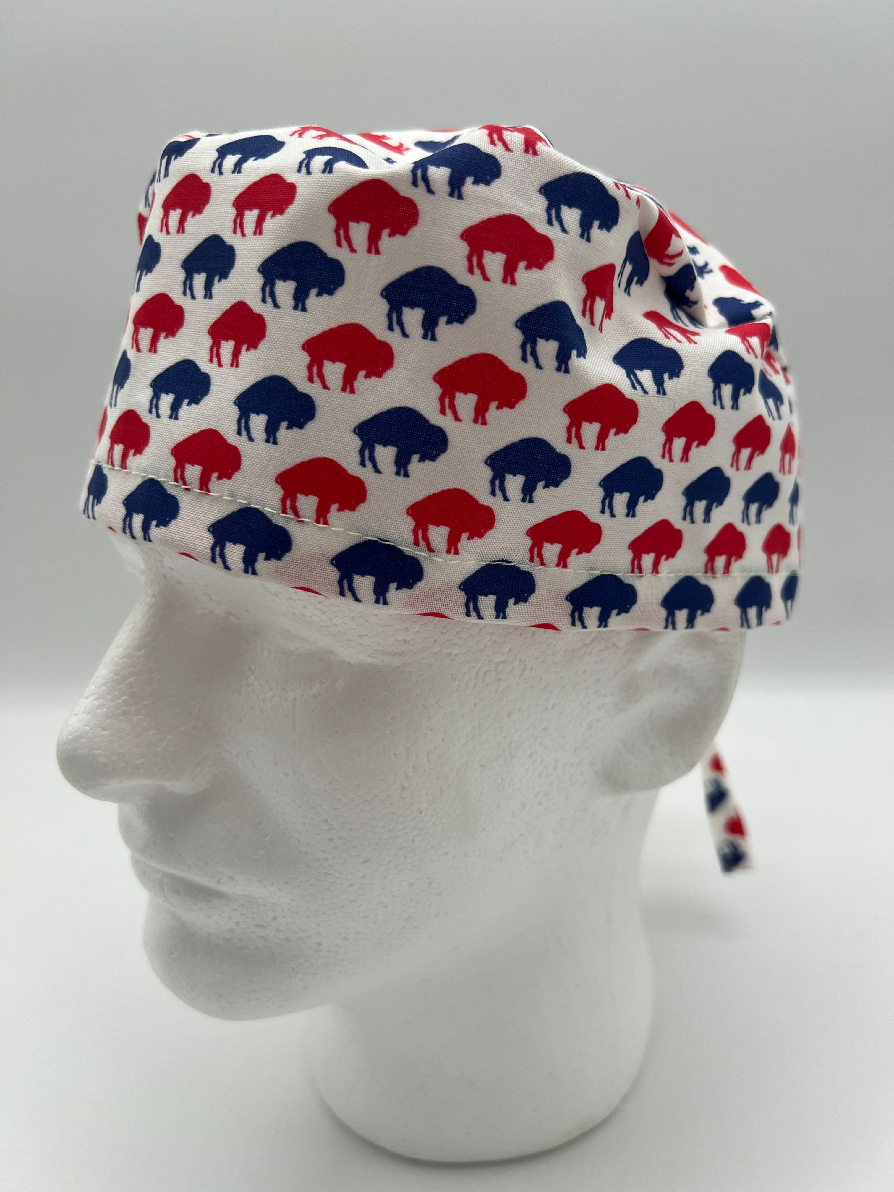 Buffalo Bills Men's Scrub Cap, Satin lining option, Buffalo Bills Fans Scrub Cap