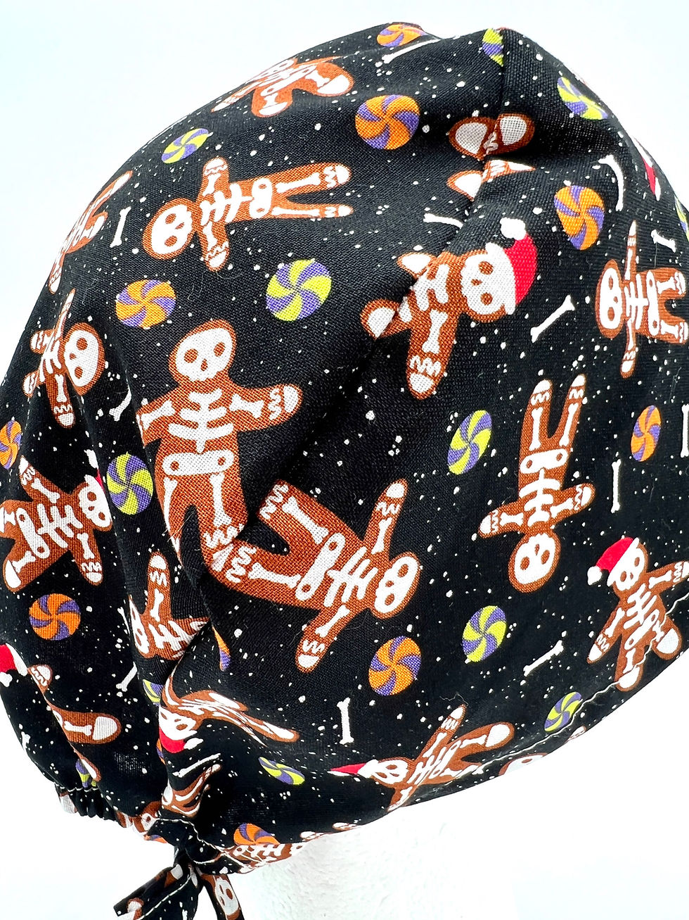 Thumbnail: Christmas Scrub Cap, Gingerbread Skeleton Men’s Surgical Cap
