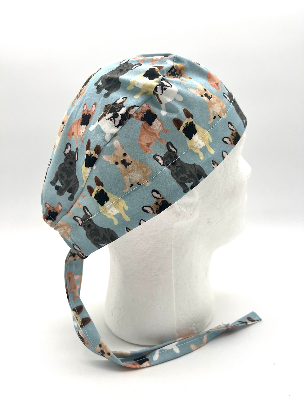 Thumbnail: French Bulldog Men’s Surgical Scrub Cap, satin lining optio
