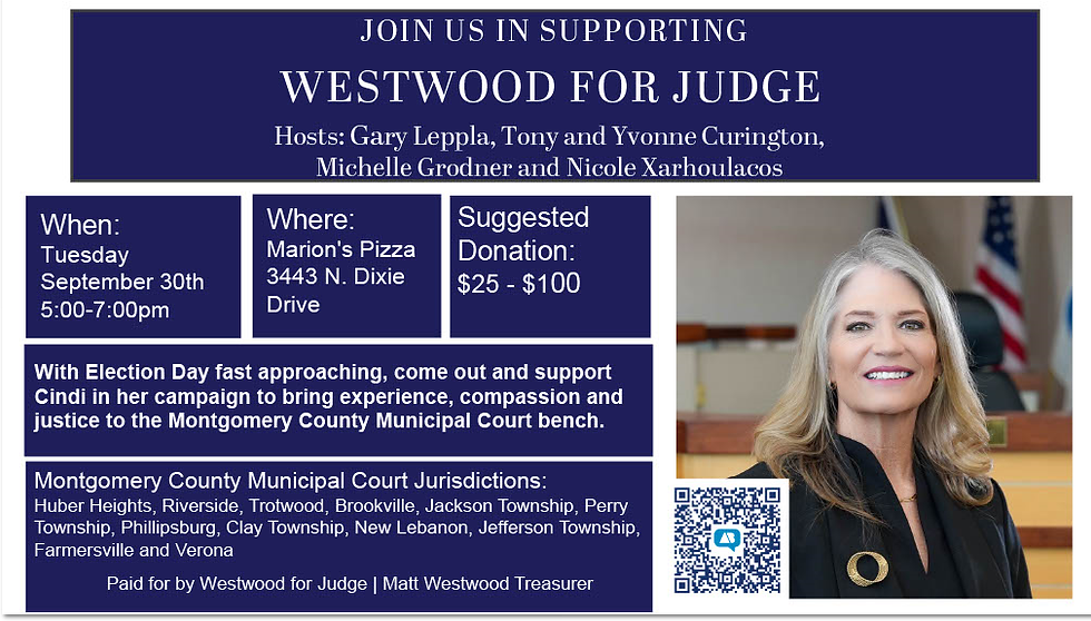 Join us in supporting Cindi Westwood for Montgomery County Municipal Court Judge.