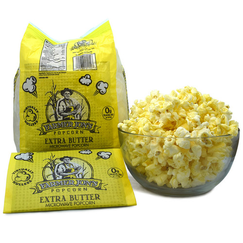 Extra Butter Microwave Popcorn Farmer Jons Popcorn