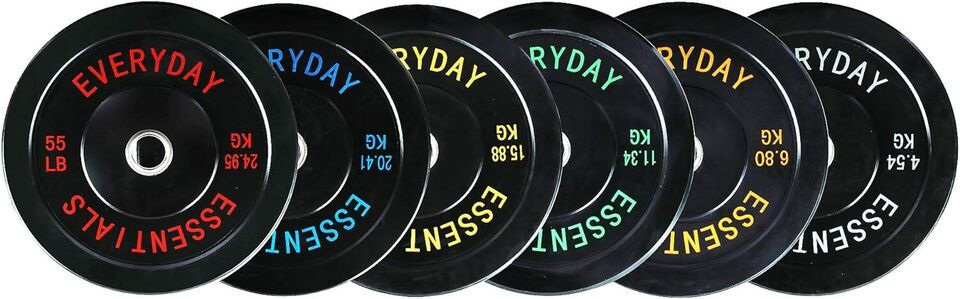 Thumbnail: BalanceFrom Olympic Bumper Plate Weight Plate with Steel Hub