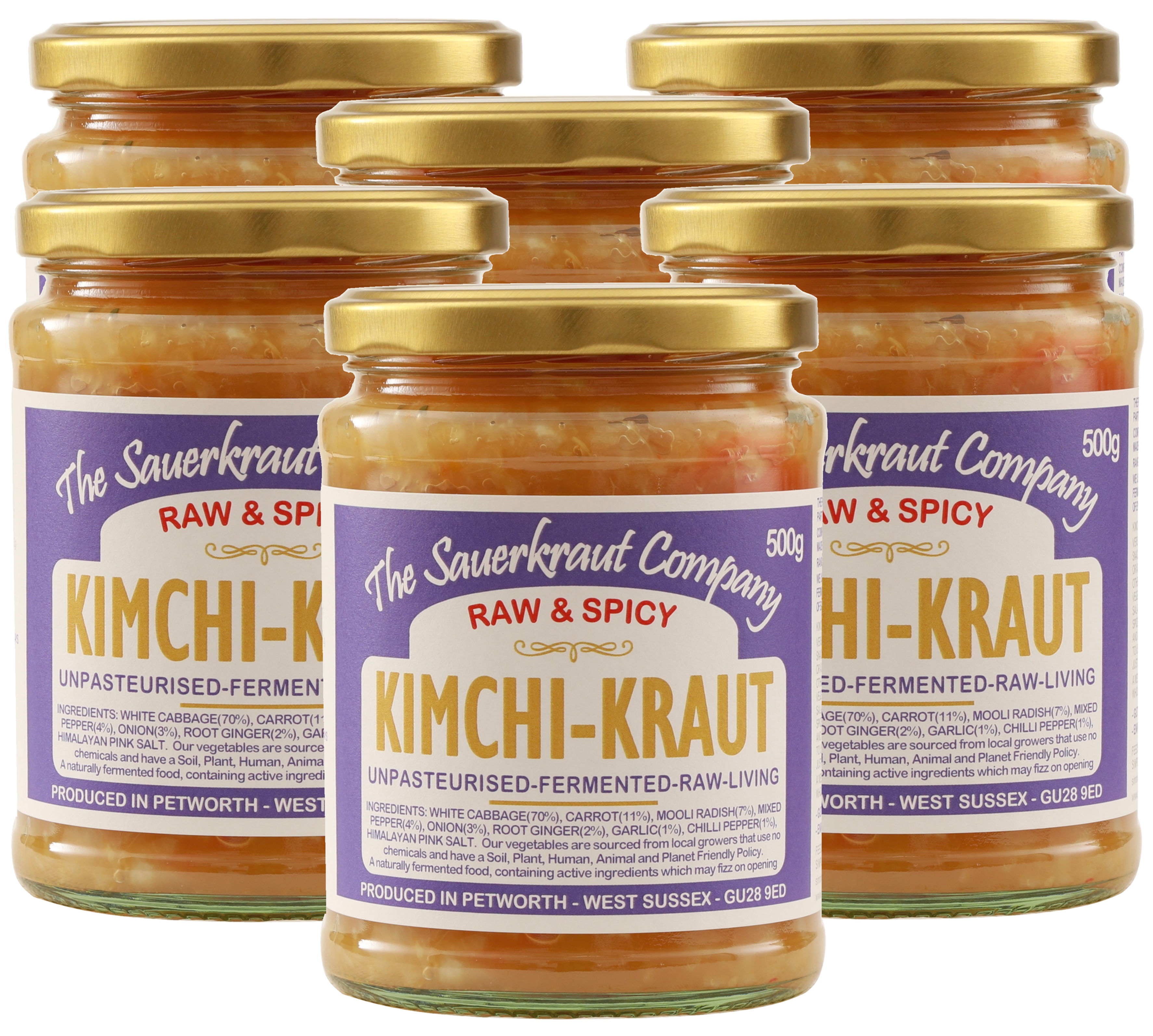 Barrel Aged Fermented Kimch-Kraut (6x500g) Unpasteurised