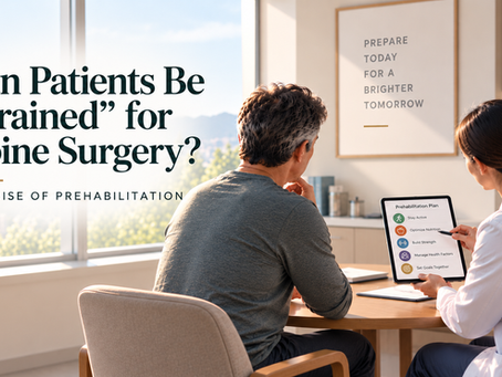 Can Patients Be “Trained” for Spine Surgery? The Rise of Prehabilitation