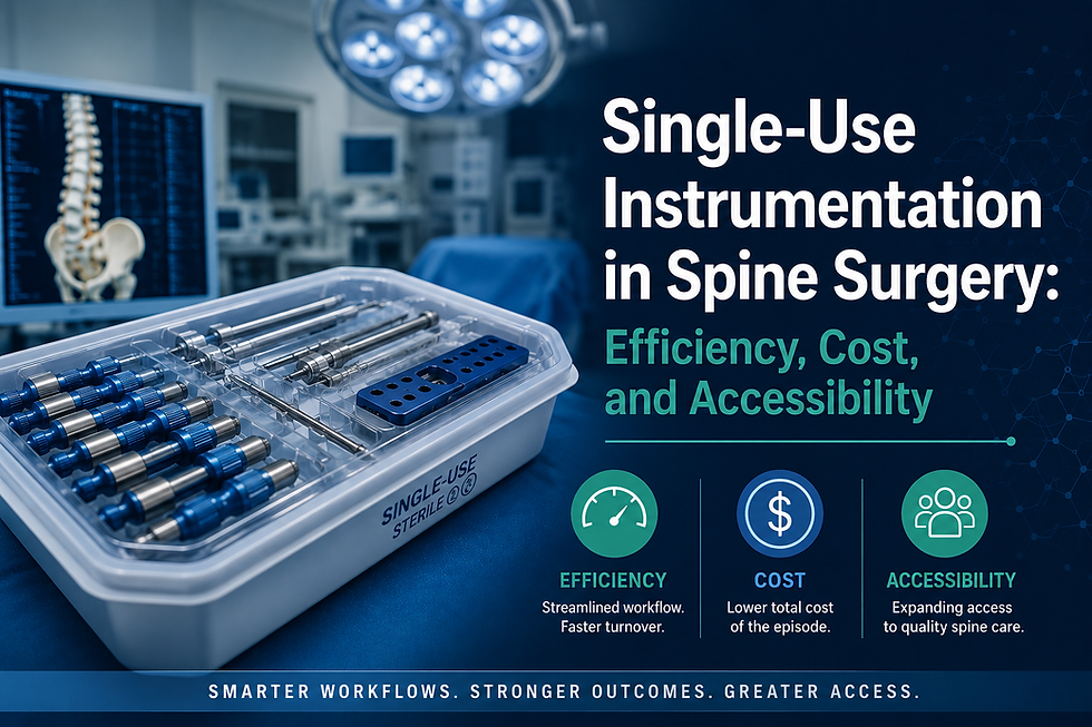 Single-Use Instrumentation in Spine Surgery: Efficiency, Cost, and Accessibility