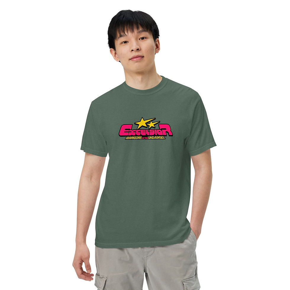 Miniatura: Camiseta unisex Excel de tejido grueso teñido en prenda.