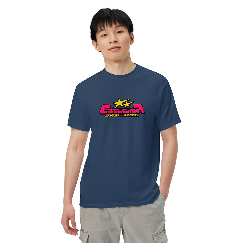 Miniatura: Camiseta unisex Excel de tejido grueso teñido en prenda.