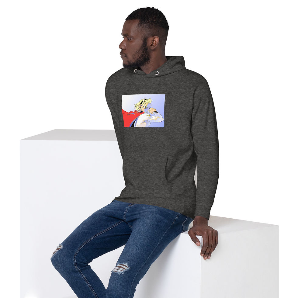 Miniatura: Sudadera unisex con capucha de personaje manga punk