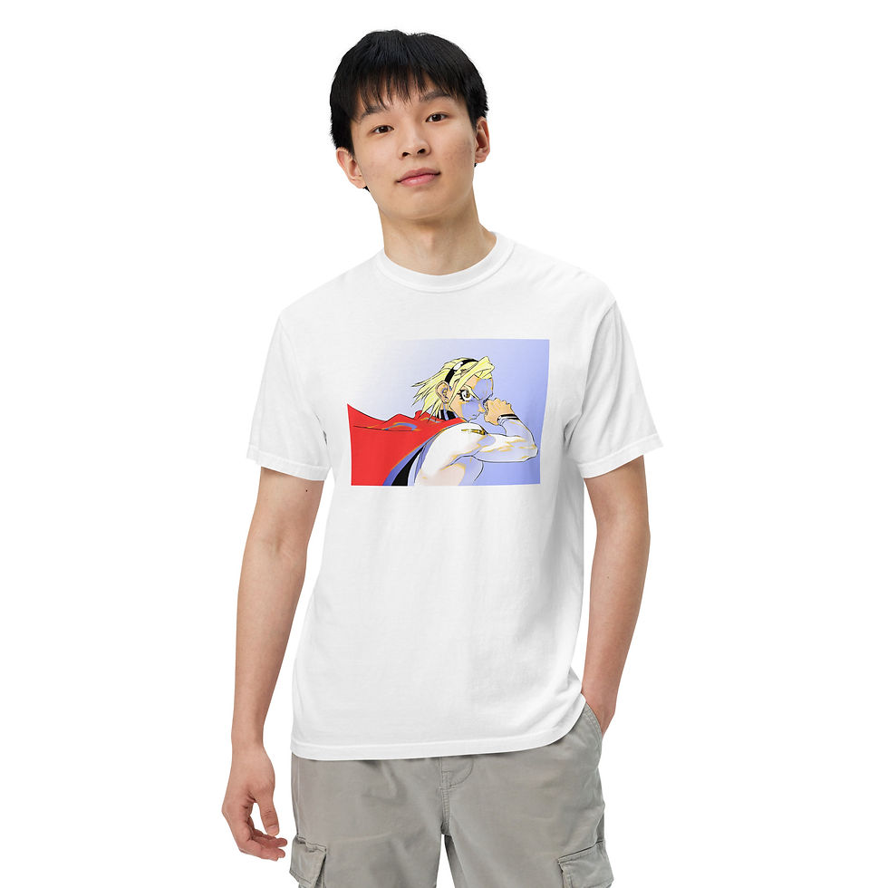 Miniatura: Camiseta unisex de tejido grueso teñida con el personaje Excel