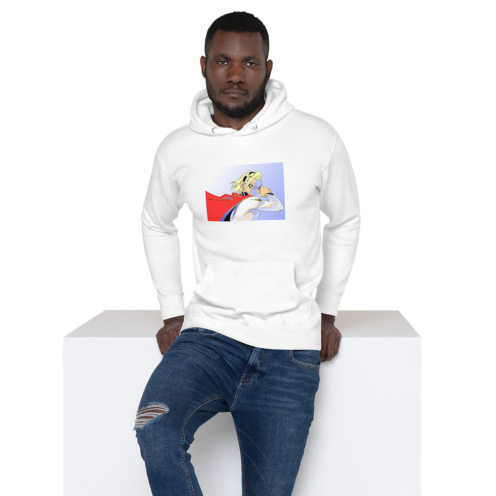 Miniatura: Sudadera unisex con capucha de personaje manga punk