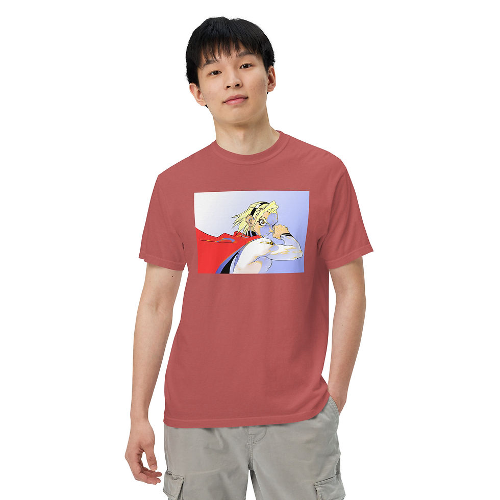 Miniatura: Camiseta unisex de tejido grueso teñida con el personaje Excel