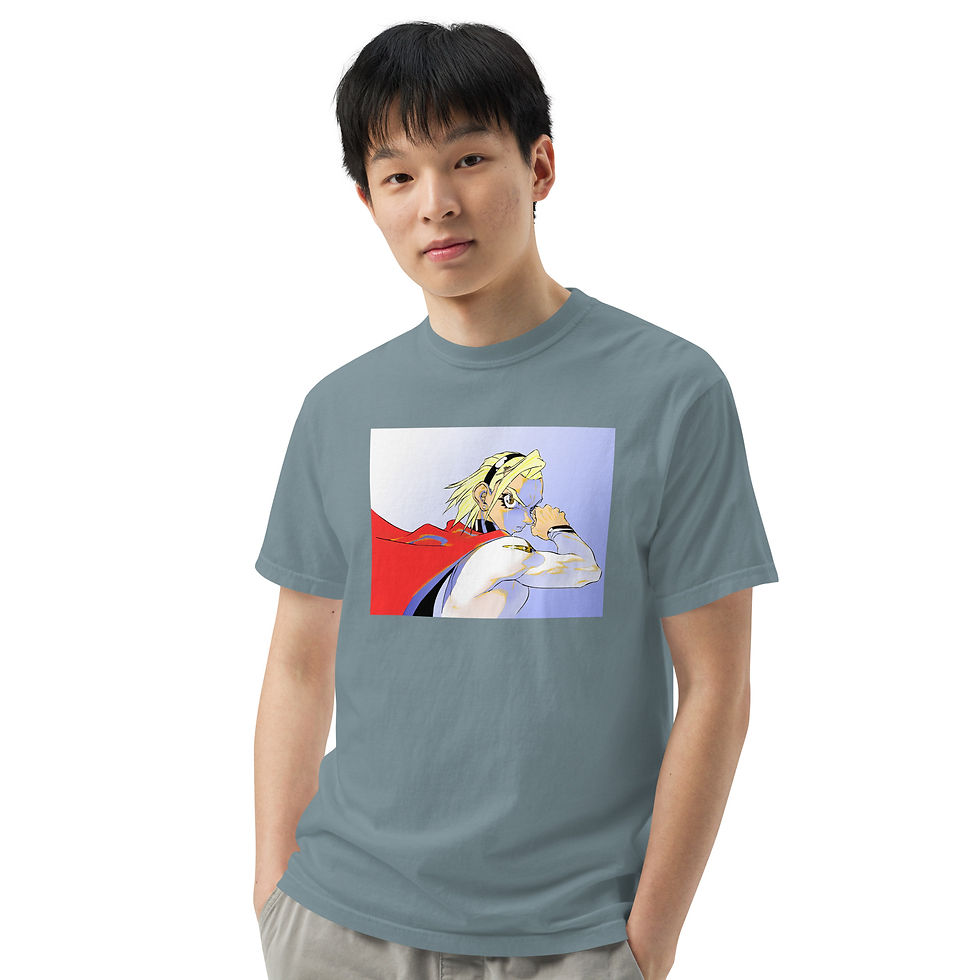 Miniatura: Camiseta unisex de tejido grueso teñida con el personaje Excel