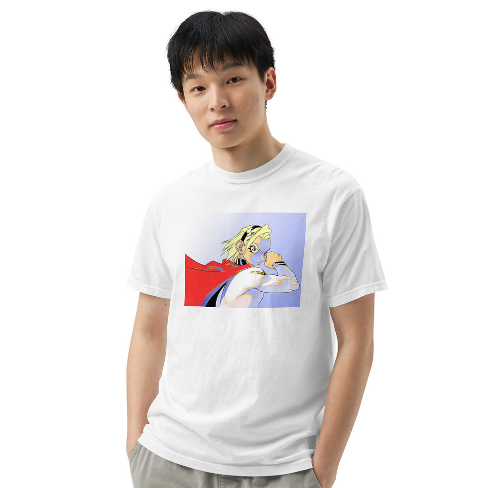 Miniatura: Camiseta unisex de tejido grueso teñida con el personaje Excel