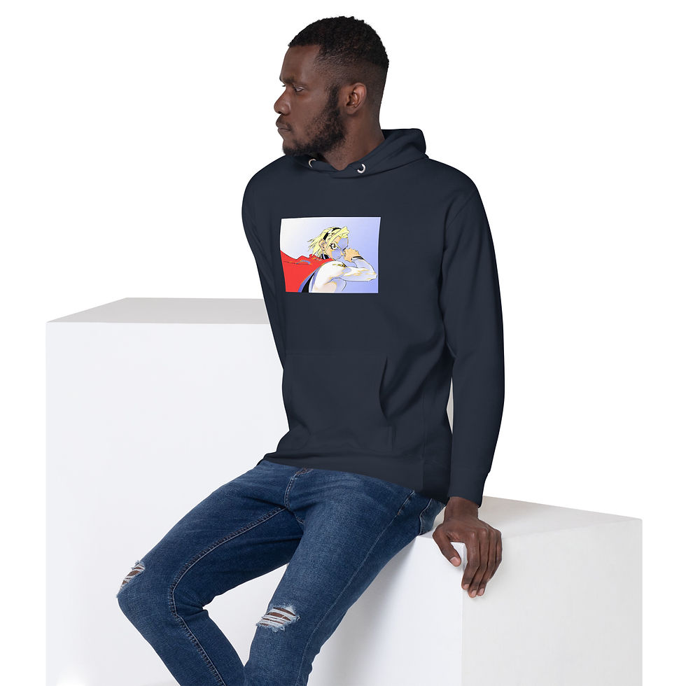 Miniatura: Sudadera unisex con capucha de personaje manga punk