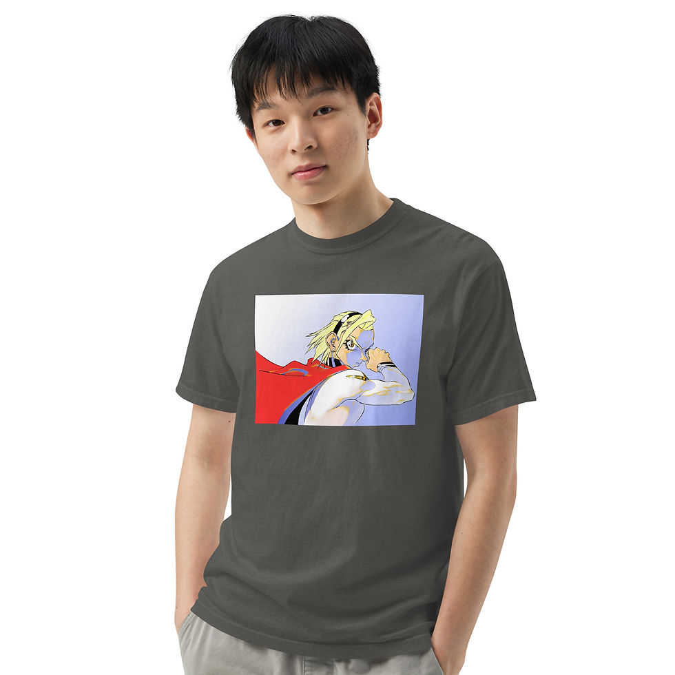 Miniatura: Camiseta unisex de tejido grueso teñida con el personaje Excel
