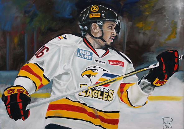 Michael Joly high scoring forward with AHL Colorado Eagles 2018