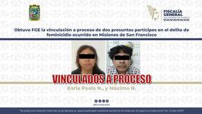 Vinculan a proceso a dos personas por feminicidio en Coronango