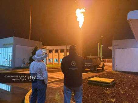 Protección Civil Estatal supervisa mantenimiento seguro de gasoducto en Xicotepec