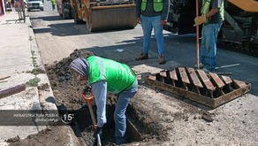 Garantiza Secretaría de Infraestructura cuidado de alcantarillas en procesos de pavimentación