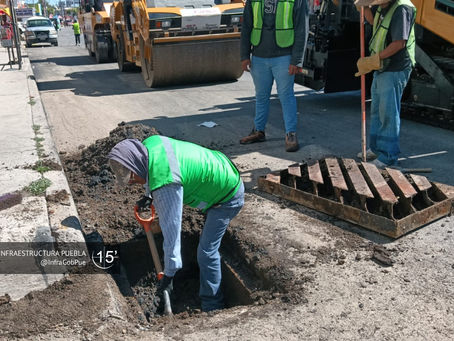 Garantiza Secretaría de Infraestructura cuidado de alcantarillas en procesos de pavimentación