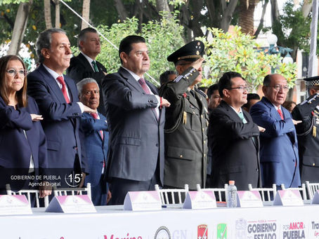 Con patriotismo y amor por Puebla, inicia conmemoración del 216 aniversario de la Independencia de México