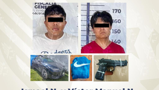 Detiene FGE a dos hombres por secuestro exprés de conductor de plataforma en Puebla capital