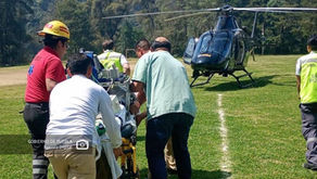 Con inmediatez, ambulancia aérea logra atención especializada a paciente desde Zacapoaxtla