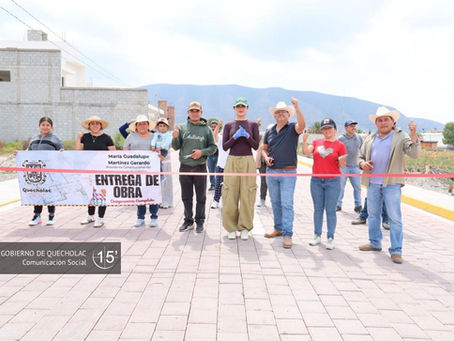 San José Tuzuapan estrena pavimentación de la calle 3 Norte