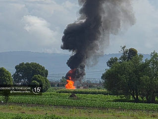 Realiza Pemex quema controlada en gasoducto en San Martín Texmelucan