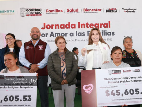 Preside Ceci Arellano Jornada por Amor a las Familias en San Francisco Totimehuacán