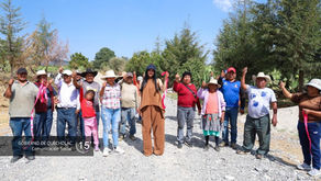 Quecholac mejora caminos rurales en Santa Catarina Villanueva con obra de balastro