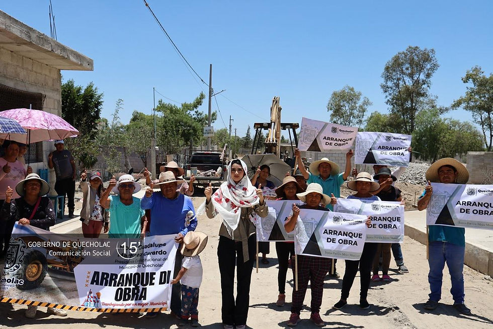 Banderazo de inicio de obra en la Calle Libertad de la comunidad de La Compañía de Jésus